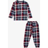 Breeze Erkek Çocuk Pijama Takımı Ekose Desenli 4-8 Yaş, Karışık Renk - 5 Yaş