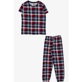Breeze Erkek Çocuk Pijama Takımı Ekose Desenli 4-8 Yaş, Karışık Renk