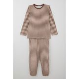 Breeze Erkek Çocuk Pijama Takımı Ekose Desenli 9-12 Yaş, Karışık Renk - 10 Yaş