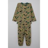 Breeze Erkek Çocuk Pijama Takımı Uykucu Fırça 4-8 Yaş, Haki Yeşil - Haki - Yeşil - 5 Yaş
