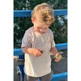 Breeze Erkek Çocuk Tişört Cool Yazı Armalı Cepli 1.5-5 Yaş, Bej - 4 Yaş