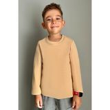 Breeze Erkek Çocuk Uzun Kollu Tişört Basic 4-8 Yaş, Krem - 5 Yaş
