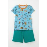 Breeze Girls & Boys Erkek Bebek Pijama Takımı Hayvanlar Alemi Temalı 9 Ay-3 Yaş, Bebe Mavisi - 2 Yaş