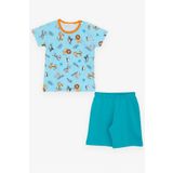 Breeze Gırls & Boys Erkek Bebek Pijama Takimi Hayvanlar Alemi Temali 9 Ay-3 Yas, Bebe Mavisi