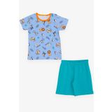 Breeze Gırls & Boys Erkek Bebek Pijama Takimi Hayvanlar Alemi Temali 9 Ay-3 Yas, Mavi