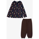 BREEZE GİRLS & BOYS Erkek Bebek Pijama Takımı Kurabiye Desenli 9 Ay-3 Yaş, Lacivert
