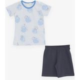 Breeze Girls & Boys Erkek Bebek Pijama Takımı Sevimli Hayvanlar Alemi Dostluk Temalı 9 Ay-3 Yaş, Açık Mavi - 2 Yaş