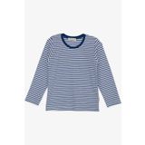BREEZE GİRLS & BOYS Erkek Bebek Uzun Kollu Tişört Çizgili 9 Ay-3 Yaş, Koyu Mavi