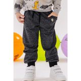 Breeze Girls & Boys Erkek Çocuk Eşofman Altı Armalı Cepli Bağcık Aksesuarlı 1.5-5 Yaş, Siyah Melanj - 1,5 Yaş