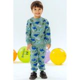BREEZE GİRLS & BOYS Erkek Çocuk Eşofman Takımı Dinozor Desenli 1-4 Yaş, Mint Yeşili - 1,5 Yaş