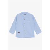BREEZE GİRLS & BOYS Erkek Çocuk Gömlek Armalı Düğmeli 3-7 Yaş, Açık Mavi