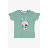 BREEZE GİRLS & BOYS Erkek Çocuk Tişört Pop Corn Baskılı 2-6 Yaş, Mint Yeşili