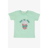 BREEZE GİRLS & BOYS Erkek Çocuk Tişört Pop Corn Baskılı 2-6 Yaş, Su Yeşili