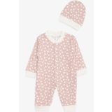 Breeze KBTS499.4 Pembe Puantiye Desenli Kız Bebek Tulum