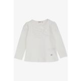 Breeze Kız Bebek Bluz Güpürlü Fiyonklu 6 Ay-2 Yaş, Ekru