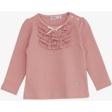 Breeze Kız Bebek Bluz Güpürlü Fiyonklu 6 Ay-2 Yaş, Gülkurusu - 9 Ay