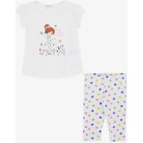 Breeze Kız Bebek Çocuk Pamuklu Renkli Puantiyetili Taytlı Takım - 1 - 1,5 Yaş - Krem