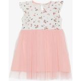 Breeze Kız Bebek Elbise Çiçekli Tüllü Fırfırlı 9 Ay-3 Yaş, Ekru - 2 Yaş