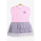 Breeze Kız Bebek Elbise Tüllü Pudra (9 Ay-3 Yaş)