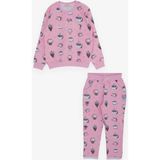 Breeze Kız Bebek Eşofman Takımı Prenses Dinozor Desenli 9 Ay-3 Yaş, Pembe - 1 Yaş