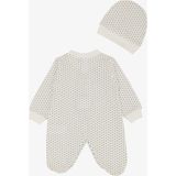 Breeze Kız Bebek Patikli Tulum Minik Kalp Desenli 0-6 Ay, Beyaz - 4 Ay
