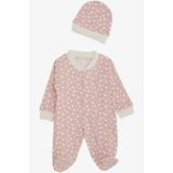 Breeze Kız Bebek Patikli Tulum Puantiye Desenli 0-3 Ay-6 Ay, Pembe