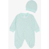 Breeze Kiz Bebek Patikli Tulum Renkli Desenli 0-3 Ay-6 Ay, Su Yesili