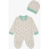 Breeze Kız Bebek Patikli Tulum Renkli Kalpler Desenli 0-6 Ay, Beyaz - 4 Ay