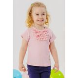 Breeze Kız Bebek Tişört Güpürlü Armalı 9 Ay-3 Yaş, Somon - 1 Yaş