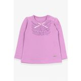 Breeze Kiz Bebek Uzun Kollu Tisort Gupurlu Fiyonklu 6 Ay-2 Yas, Eflatun
