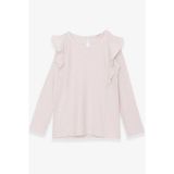 Breeze Kız Çocuk Bluz Fırfırlı 6-12 Yaş, Krem - 6 Yaş