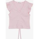 Breeze Kız Çocuk Crop Tişört Bağcıklı Fırfırlı 8-14 Yaş, Pembe - 8 Yaş