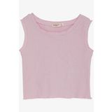 Breeze Kız Çocuk Crop Tişört Fitilli 8-14 Yaş, Pudra