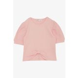 BREEZE Kız Çocuk Crop Tişört Göbek Dekolte Detaylı 8-14 Yaş, Pembe