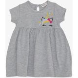 Breeze Kız Çocuk Elbise Nakışlı Unicorn 1.5-5 Yaş, Gri Melanj - 1,5 Yaş