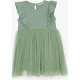 Breeze Kız Çocuk Elbise Tüllü Fırfırlı 3-8 Yaş, Mint Yeşili - 3 Yaş
