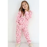 Breeze Kız Çocuk Eşofman Takım Çiçek Desenli 1.5-5 Yaş, Pembe - 1,5 Yaş
