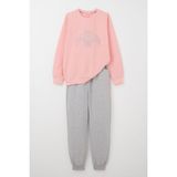 Breeze Kız Çocuk Eşofman Takım Moda Temalı Yazı Nakışlı 8-12 Yaş, Pembe - 9 Yaş