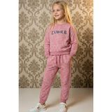 Breeze Kız Çocuk Eşofman Takımı Fiyonk Desenli Bağcık Aksesuarlı 4-8 Yaş, Pembe - 5 Yaş