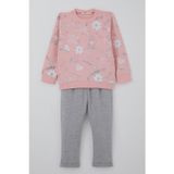 Breeze Kız Çocuk Eşofman Takımı Pati Masalı Pantolonu Fiyonk Detaylı 1-4 Yaş, Pembe