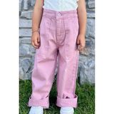 Breeze Kız Çocuk Gabardin Pantolon Geniş Paça Beli Lastikli 5-9 Yaş, Gülkurusu - 6 Yaş