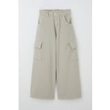 Breeze Kız Çocuk Gabardin Pantolon Kargo Cep Detaylı 5-14 Yaş, Taş