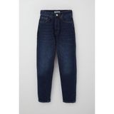 Breeze Kız Çocuk Jean Pantolon Cepli Düğmeli 9-14 Yaş, Koyu Mavi - 10 Yaş