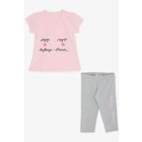 Breeze Kız Çocuk Kapri Taytlı Takım Rüya Temalı 1-4 Yaş, Pembe