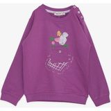Breeze Kız Çocuk Pamuklu Cep Detaylı Sweatshirt - Mor - 2 Yaş