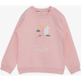 Breeze Kız Çocuk Pamuklu Cep Detaylı Sweatshirt - Somon - 2 Yaş