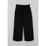 Breeze Kız Çocuk Pantolon Pinstripe Çizgili Çift Bel Detaylı 8-14 Yaş, Siyah - 10 Yaş