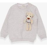 Breeze Kız Çocuk Sweatshirt Ayıcık Aksesuarlı Bej Melanj (1.5-5 Yaş) - 2 Yaş