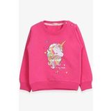 Breeze Kız Çocuk Sweatshirt Baskılı Pullu Unicorn 2-6 Yaş, Pembe