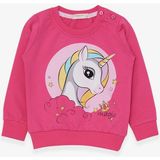 Breeze Kız Çocuk Sweatshirt Baskılı Unicorn 1.5-5 Yaş, Pembe - 2 Yaş